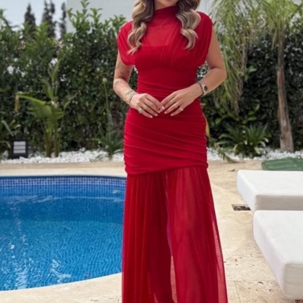 Zara Maxi red dress